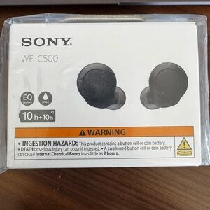 SONY | WF - C500 Black Wireless Earbuds (never opened)
